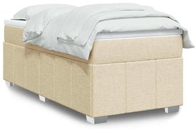 Cama com molas/colchão 100x200 cm tecido cor creme