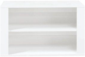 Sapateira 75x35x45 cm derivados de madeira branco brilhante