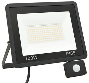 Projetor c/ iluminação LED e sensor 100 W branco quente
