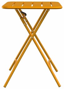 Mesa de Jardim Dobrável - Amarelo Mostarda - 55x55x73 cm - Aço