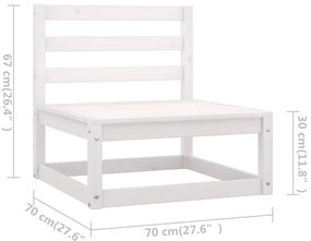 9 pcs conjunto lounge de jardim c/ almofadões pinho maciço