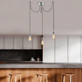 Chandelier Kabluni – Cromado – 96 x 6 cm