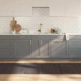 vidaXL Tapete retangular 80x400 cm bambu castanho-escuro