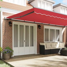 Toldo Retrátil Automático Vermelho 600x300 cm da