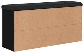 Banco sapateira 102x32x50 cm derivados de madeira preto