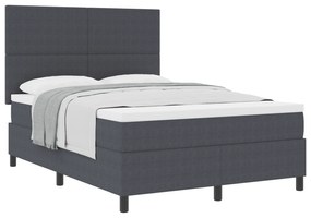 Cama Box com Colchão Cinza Escuro 160x200 cm Tecido de Corduroy