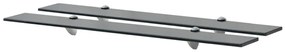 vidaXL Prateleiras flutuantes 2 pcs vidro 80x20 cm 8 mm