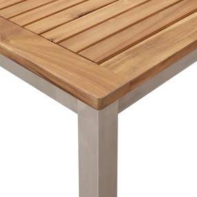 Conjunto de Jantar para Jardim vidaXL de 7 Peças Madeira Sólida Teca