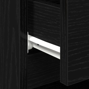 Criado-mudo vidaXL Preto Carvalho 40x35x50 cm Madeira de Engenharia