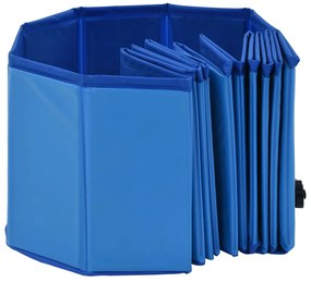 Piscina para cães dobrável 120x30 cm PVC azul