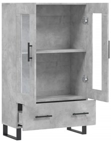 Aparador alto 69,5x31x115 cm derivados de madeira cinza-cimento