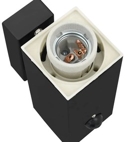 Luzes de Parede Externas com Sensor 2 pcs Preto Aço Inoxidável IP44