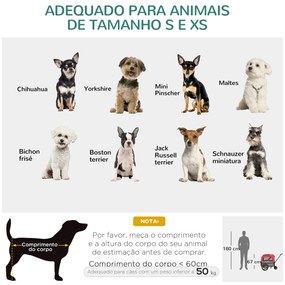 PawHut Reboque de Bicicleta para Cães 2 em 1 Carrinho para Animais de