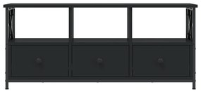 Móvel de TV 102x33x45 cm derivados de madeira e ferro preto