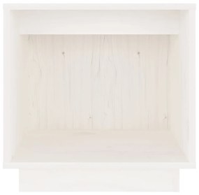 Mesas de cabeceira 2 pcs 40x30x40 cm pinho maciço branco