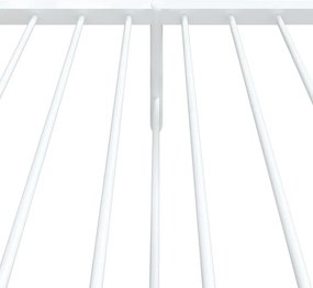 Estrutura de cama com cabeceira e pés 75x190 cm metal branco