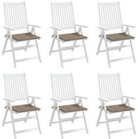 Almofadões p/ cadeiras de jardim 6 pcs oxford cinza-acastanhado