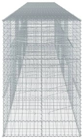 Cesto gabião com cobertura 800x100x150 cm ferro galvanizado