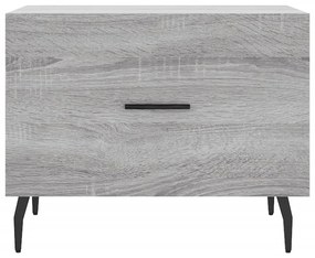 Mesas de centro 2 pcs 50x50x40 cm madeira proc. sonoma cinza