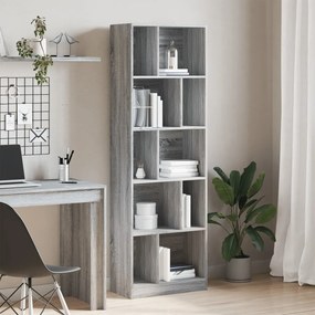 Estante 57x28,5x174 cm derivados de madeira cinzento sonoma