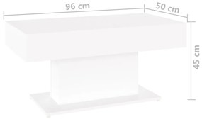 Mesa de Centro Serra - Branco - Design Nórdico