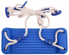 Assentos de baloiço com cordas 2 pcs 37x15 cm polietileno azul