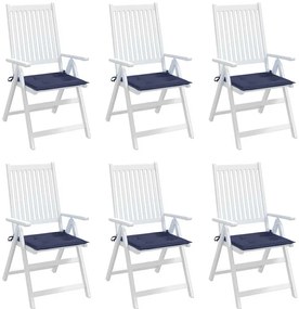 Almofadões p/ sofá de paletes 6 pcs tecido oxford azul-marinho