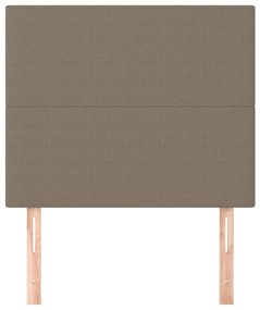 Cabeceira cama 2 pcs tecido 80x5x78/88 cm cinzento-acastanhado