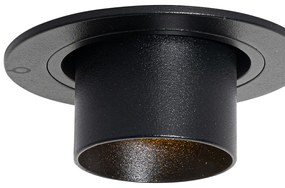 Conjunto de 6 focos embutidos pretos GU10 35mm redondos inclináveis - Installa Moderno