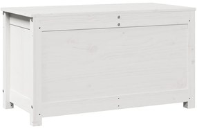 Caixa de arrumação 80x40x45,5 cm madeira de pinho maciça branco