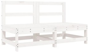 6 pcs conjunto lounge de jardim pinho maciço branco