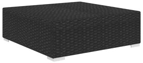 Apoio de pés seccional c/ almofadão 1 pc vime PE preto
