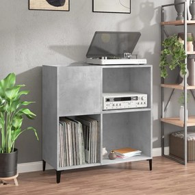 vidaXL Armário p/ discos 84,5x38x89 cm derivados madeira cinza-cimento