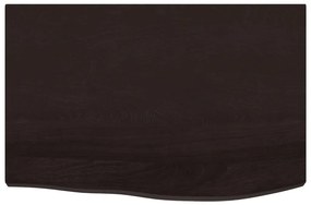 Tampo de mesa 60x40x(2-4) cm carvalho tratado castanho-escuro