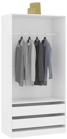 Roupeiro 100x50x200 cm derivados de madeira branco