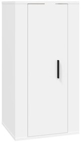 2 pcs conjunto móveis de TV derivados de madeira branco