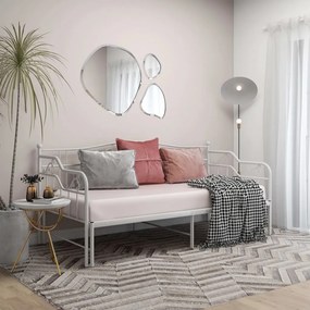 324765 vidaXL Estrutura sofá-cama de puxar 90x200 cm metal branco