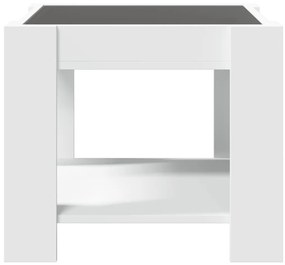 Mesa de centro c/ LEDs 53x53x45 cm derivados de madeira branco