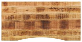 Tampo de mesa com curva 110x60x2,5 cm mangueira áspera maciça