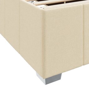 Estrutura da Cama Creme 160 x 200 cm tecido