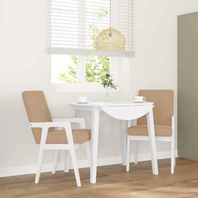 vidaXL Cadeiras de jantar com almofadões 2 pcs madeira maciça branco
