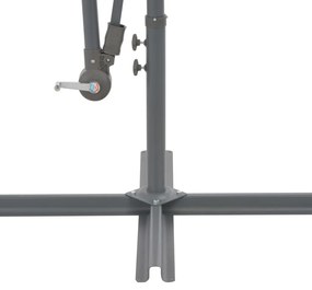 Guarda-sol cantilever com poste de alumínio 300 cm antracite
