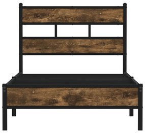 Cama sem colchão com cabeceira 100x190 cm carvalho sonoma