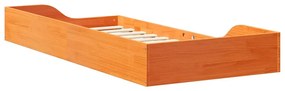 Estrutura de cama de chão Castanho-mel 80 x 200 cm