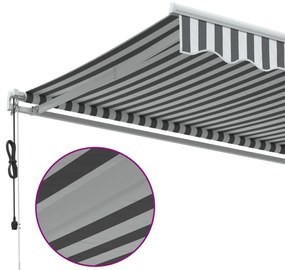 Toldo retrátil automático 450x300 cm antracite e branco
