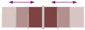 Toldo lateral retrátil 180x600 cm castanho