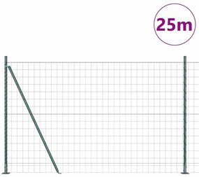 Cerca Euro com 13 Postes Flangeados 1,2 x 25 m em Aço Galvanizado
