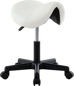 vidaXL Banco de trabalho couro artificial branco
