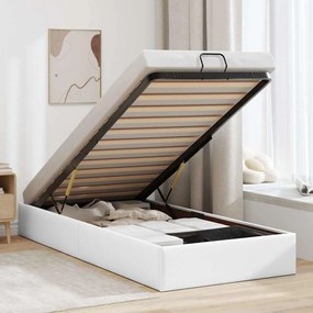 vidaXL Estrutura de cama otomana sem colchão 100x200 cm branca