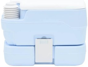 Luz de casa de banho portátil vidaXL Azul e Branco Plástico 10 L